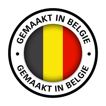 made in belgium flag iconのイラスト素材