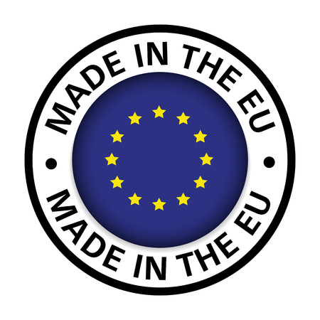 made in European Union flag iconのイラスト素材