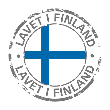 made in finland flag grunge iconのイラスト素材