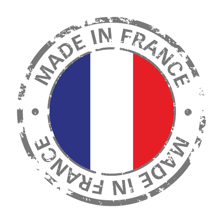 made in france flag grunge iconのイラスト素材