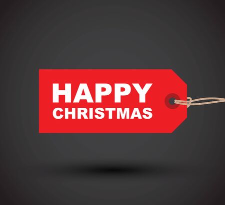 a red Christmas tag labelのイラスト素材