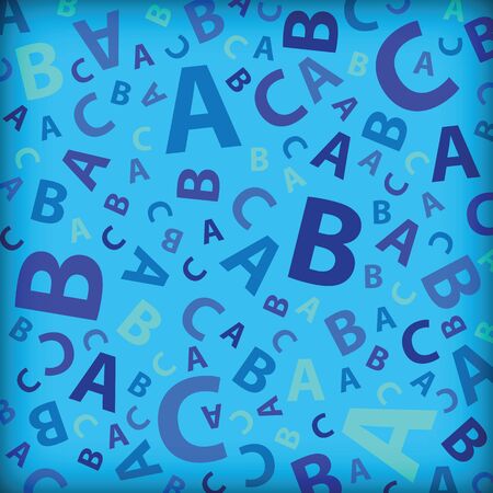 Blue abc letter background seamlessのイラスト素材