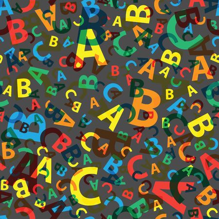 Multicoloured abc letter background seamlessのイラスト素材