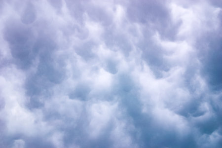 Grey bubbly stormy cloud patterns and texturesの写真素材