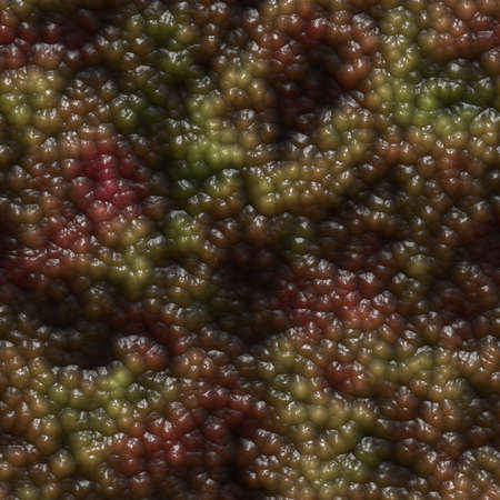 Putrid red green jelly bubbles of alien spawn 3D illustration seamless tile patternの写真素材