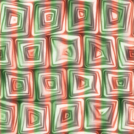 Large Christmas Candy Cane Stripes Squiggly Swirly Spiral Squares Seamless Texture Patternの写真素材