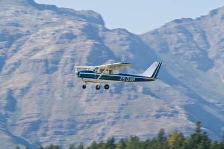 Stellenbosch Airfield, South Afirca - August 02, 2009: A departing Cessna 172.のeditorial素材
