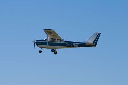 Stellenbosch Airfield, South Afirca - August 02, 2009: A departing Cessna 172.のeditorial素材