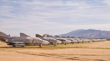 DavisMonthan Air Force Base, Arizona - February 19, 2010: McDonnell Douglas F-4 Phantomのeditorial素材
