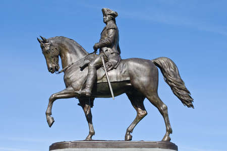 George Washington Monument, Boston, against a blue sky の写真素材