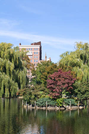 Fall at Boston Public Garden, Boston.の写真素材