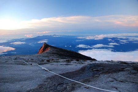 Summit of Mount Kinabalu, Borneo, Malaysiaの写真素材