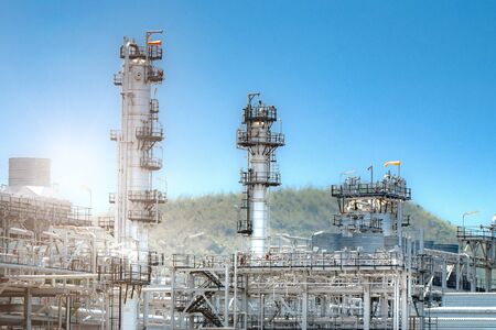Industrial oil and gas refinery plant zone. -imageの写真素材