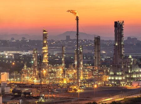 Industrial oil and gas refinery plant zone. -imageの写真素材