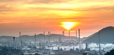 Industrial oil and gas refinery plant zone. -imageの写真素材