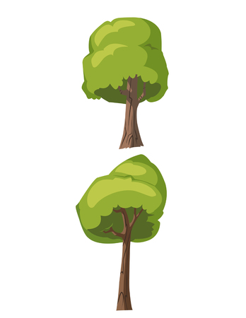 vector illustration for tree on white backgroundのイラスト素材