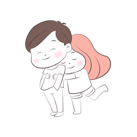 Couples in gestures show their love the most.のイラスト素材