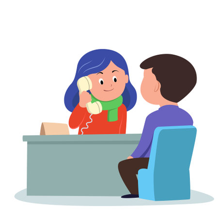 Illustration of employees working in the office.のイラスト素材