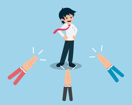 Salary Man 01 Have been Appreciated.When you succeed It should be appreciated.のイラスト素材