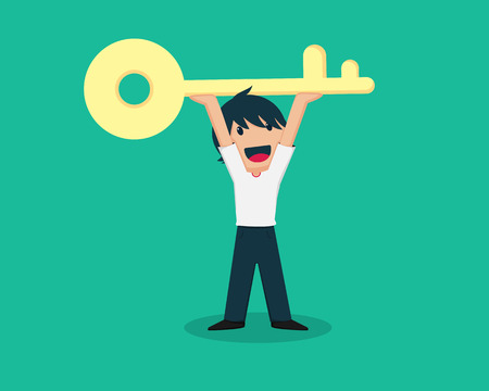 Startup 01 Got the key.のイラスト素材