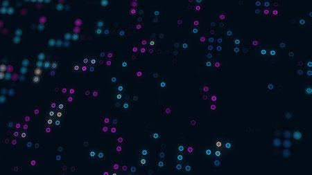 Close up Digital Technology Cycle Ball Hitech Background. Digital interface connection and global communication technology futuristic backgroundの写真素材