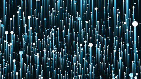 Lots of Matrix Digital Data Line Stream Network Speed Lines Technology Background. digital line streaming connection network backgroundの写真素材