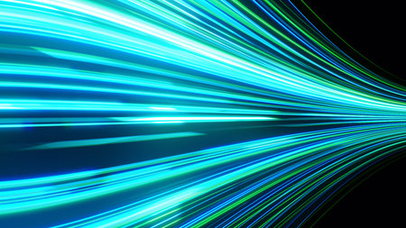 Digital Traffic Light Technology Internet Stream Super Fast Speed Lines Background. Super Fast...