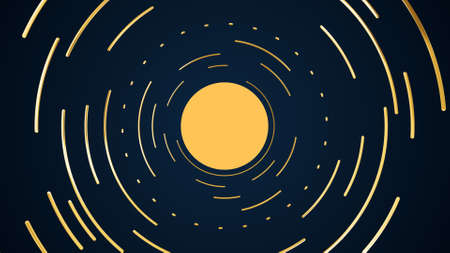 Sun Golden lines Abstract Background. abstract minimal geometric lines Wave motion backgroundの写真素材