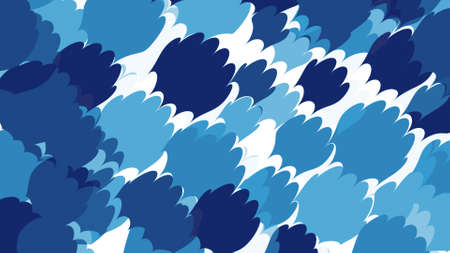 Abstract Cartoon Comic Flat Ocean Wave Sea Pattern Background. Abstract backgrounds to offer a distinctive look according to your preferences.の写真素材
