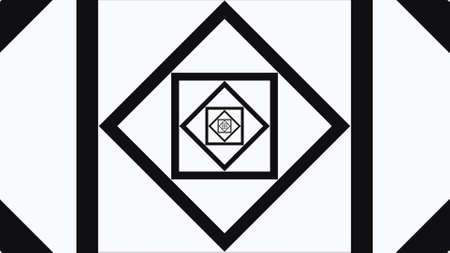 Black And White Pentagon Background. Abstract Line Graphics Black And White Backgroundの写真素材