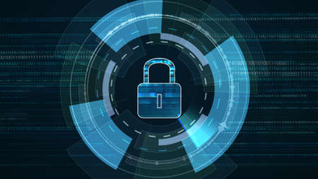 Fast Binary Code Random Number Business Economy Digital Technology Futuristic Hud Equalizers Background. Digital Hud Equalizers Colorful Backgroundの写真素材