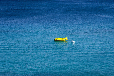 boat alone in ocean 