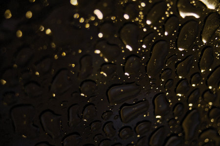 drips on glass abstract 