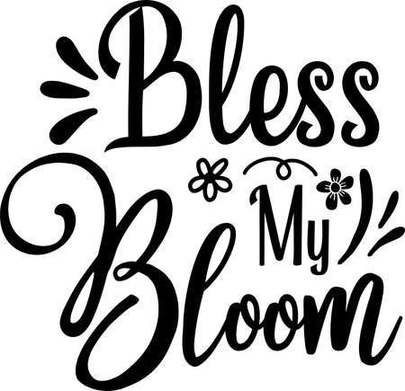 Bless My Blooms, Spring Vectorのイラスト素材