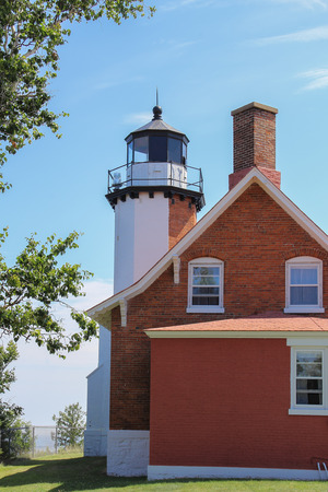 Eagle Harbor Lighthouse on Lake Superior in Michigan's Upper Peninsula.のeditorial素材