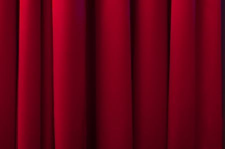 Red stage curtain. の写真素材