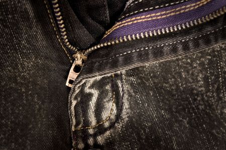 Unzipping zipperの写真素材