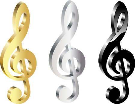 treble clefのイラスト素材