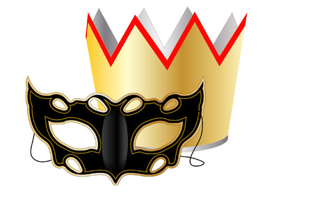 PARTY HAT AND MASKのイラスト素材