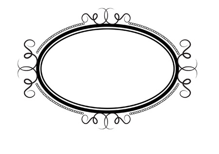 OVAL FRAMEのイラスト素材