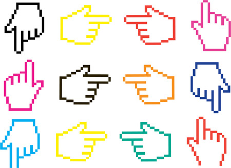 hand pointersのイラスト素材