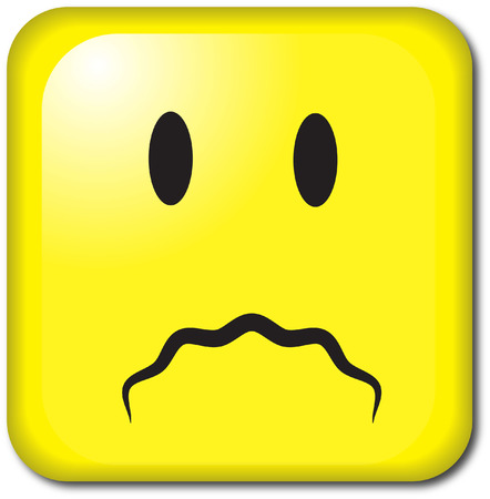 SAD SQUARE FACEのイラスト素材