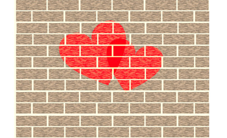 love brick wallのイラスト素材