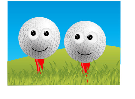 golf ballsのイラスト素材