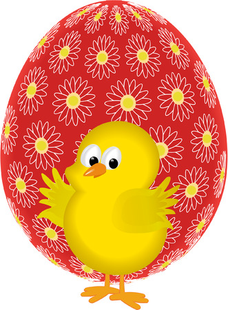 easter chick and eggのイラスト素材