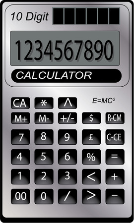 gray CALCULATORのイラスト素材