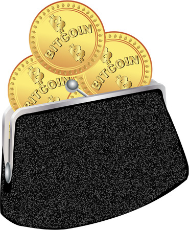 BITCOIN PURSEのイラスト素材