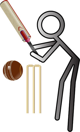 BATSMAN CRICKERTERのイラスト素材