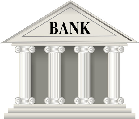 BANK illustration on whiteのイラスト素材