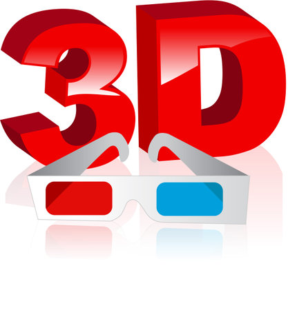 3D CINEMA SPECSのイラスト素材